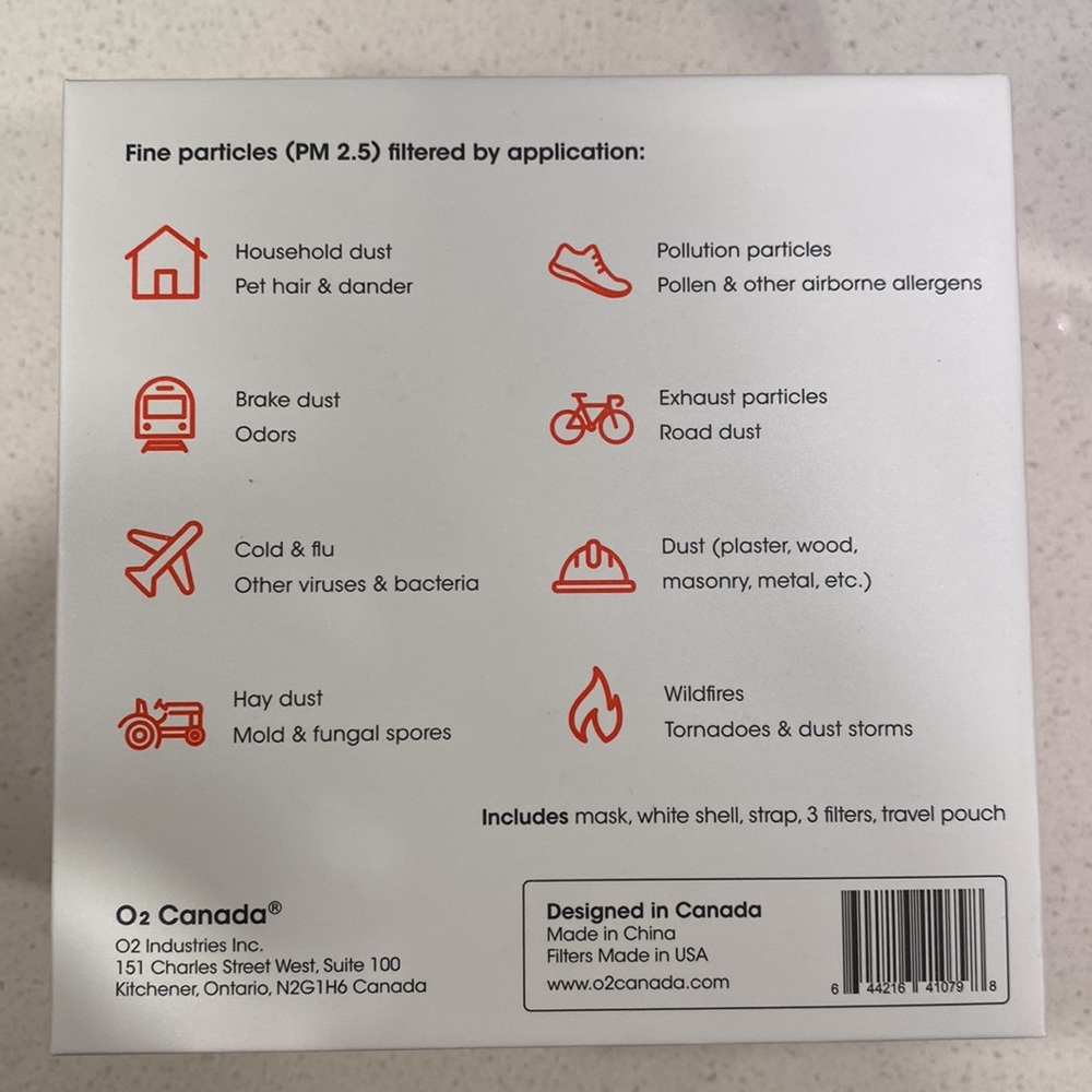 O2 Curve Personal Breathing Mask - Picture 2 of 9